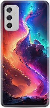 K l fland Samsung Galaxy A22 ile Uyumlu K l f, Boutique Bask l , Rengarenk Galaksi Tasar m