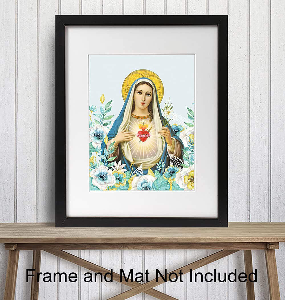 Amazon.com: Virgin Mary Picture - Catholic Wall Decor - Mary
