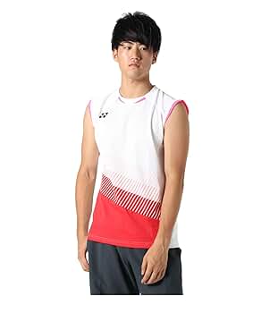 YONEX バドミントンシャツ 赤白 JP O Amazon.co.jp: Yonex 10311Y-011 Sleeveless Badminton Game