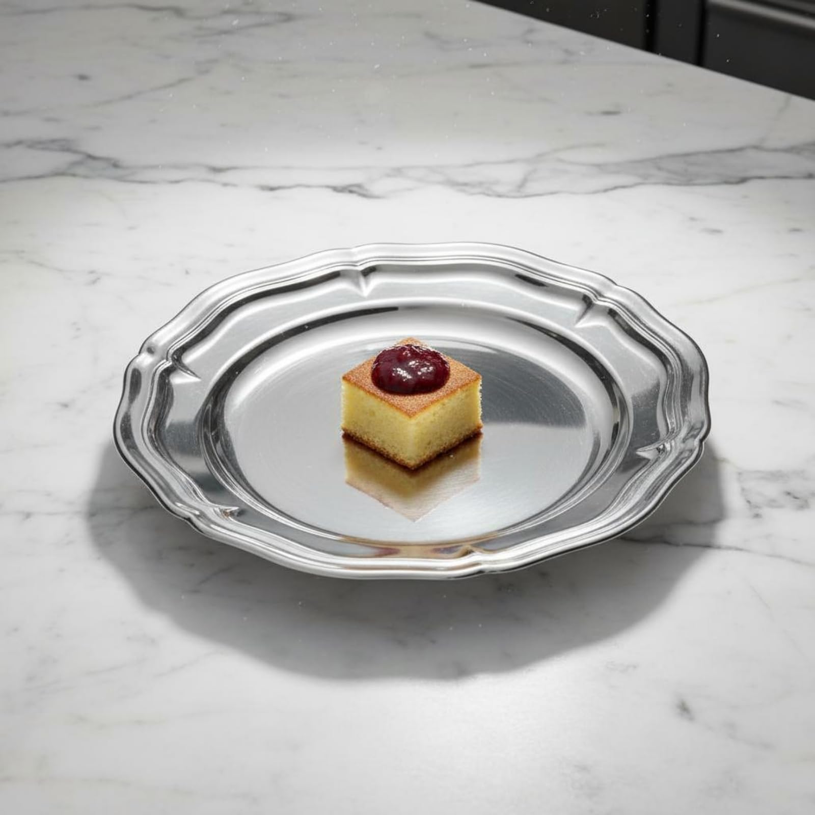 Piatto da Portata Ovale Vassoio Piatto Dessert Antipasti in Acciaio Inox Spesso Design Raffinato Cura Semplice Adatto a Ristoranti Presentazioni Tavola, Vassoio A Quattro Scomparti