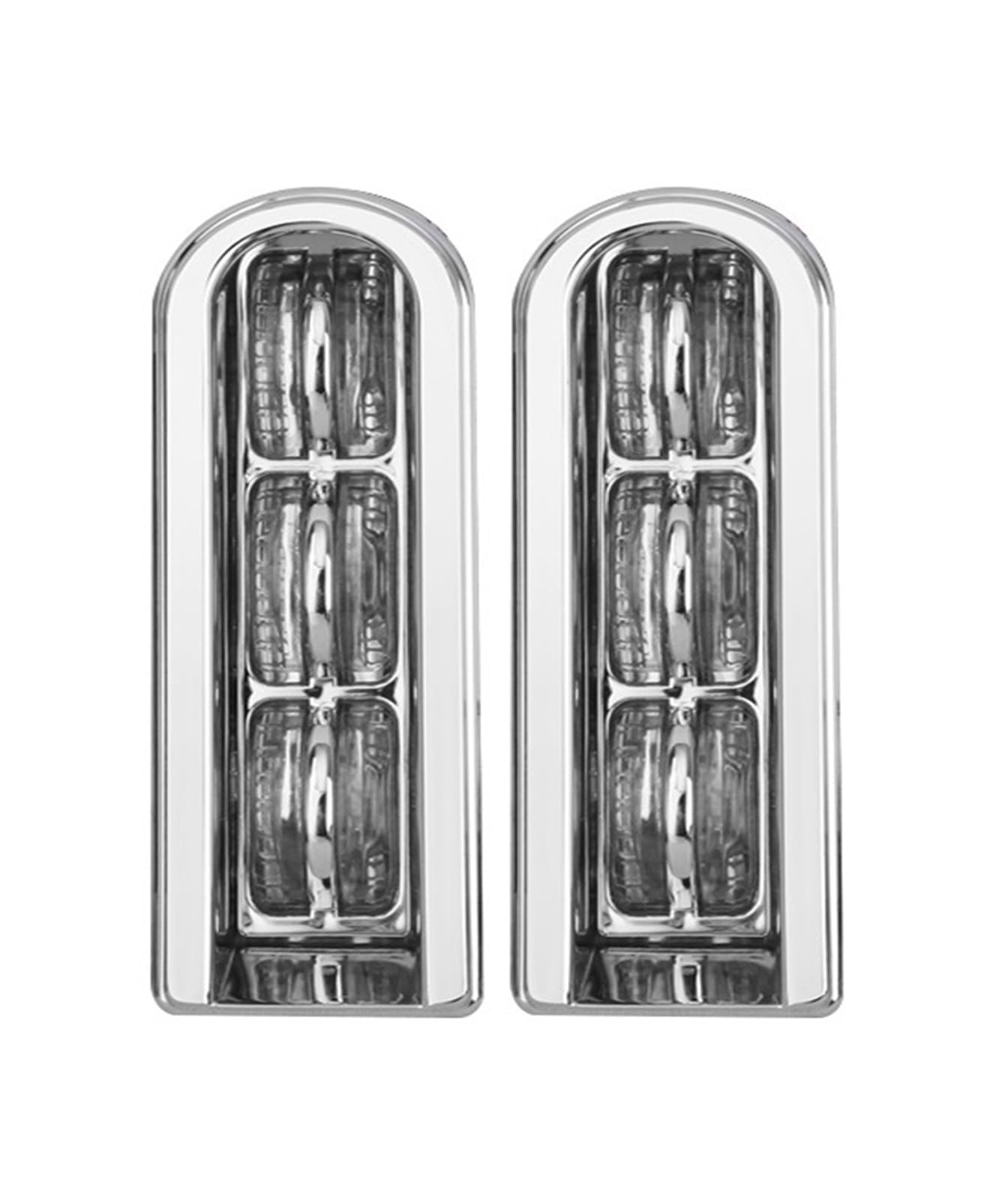 Intermitentes de moto cromados con luz de acento para alforjas Harley Touring 2014-2022 8