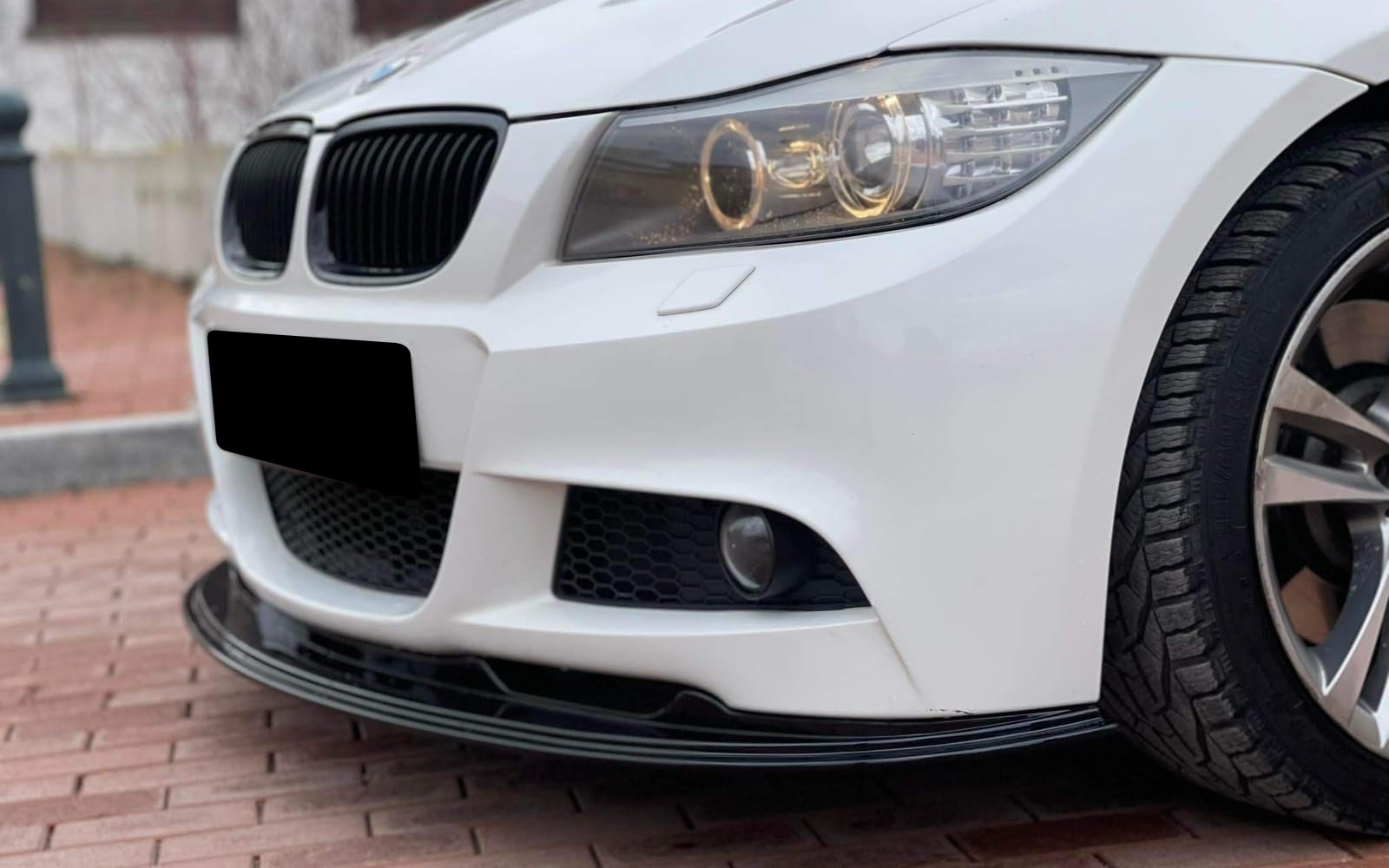 MpTuned E90 E91 LCI Frontstoßstangenspoiler glänzend schwarz 3er LCI 2009 2010 2011 2012 2013 Limousine M Sport