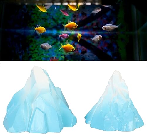 Miniatura 2 de Wnvivi 2 piezas de decoración de iceberg para acuario, pecera, paisajismo, iceberg subacuático, roca artificial de simulación para decoración de