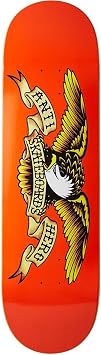Anti-Hero Classic Eagle Skateboard Deck - Orange - 9.00" - With Black Griptape