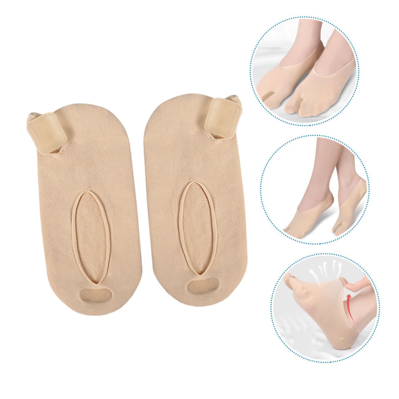 FRCOLOR 1pair Toe Straighteners Bunion Hallux Separators for Women Comfortable Foot Alignment Spacers Relieve Pain from Hammer Toes and Bunions Skin Tone Design