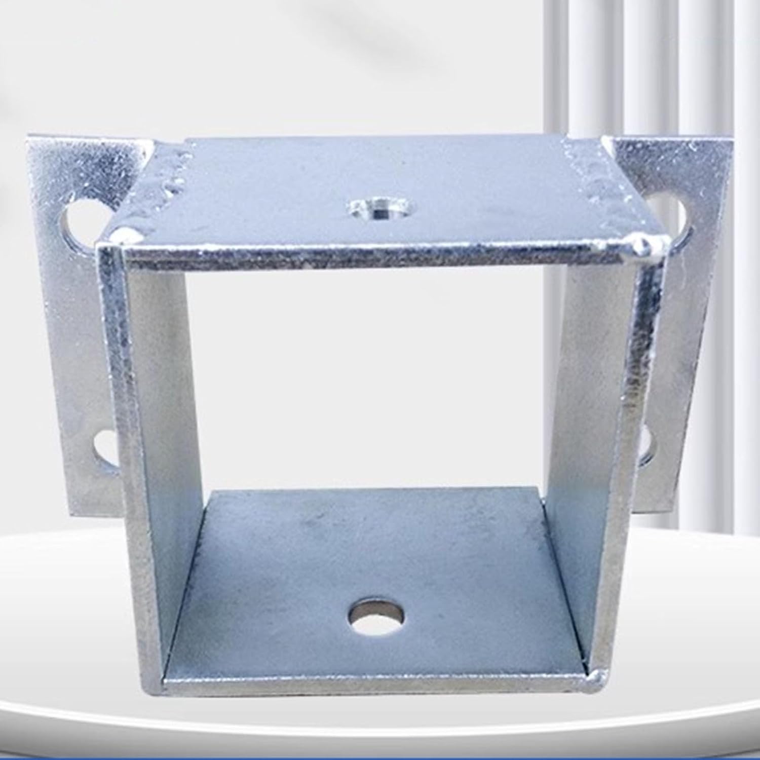 Square Railing Post Brackets/ Post Cover Plate, Stainless Steel Deck Post Base, Pergola Fence Hardware Kit with Screws Fitting, for Pavilion Corridors Gardens(Inside diameter 8x8x8cm/3.1x3.1x3.1inch)