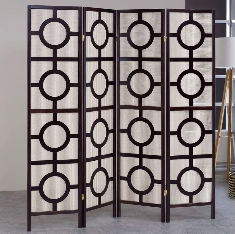 Wooden Partition/Wall Screen/for Living Room Divider/Cloth Change Partition/creen Separator/Foldable Partition 1 Panel Size - 20x72 (Inch) (4 Panel)-image-17