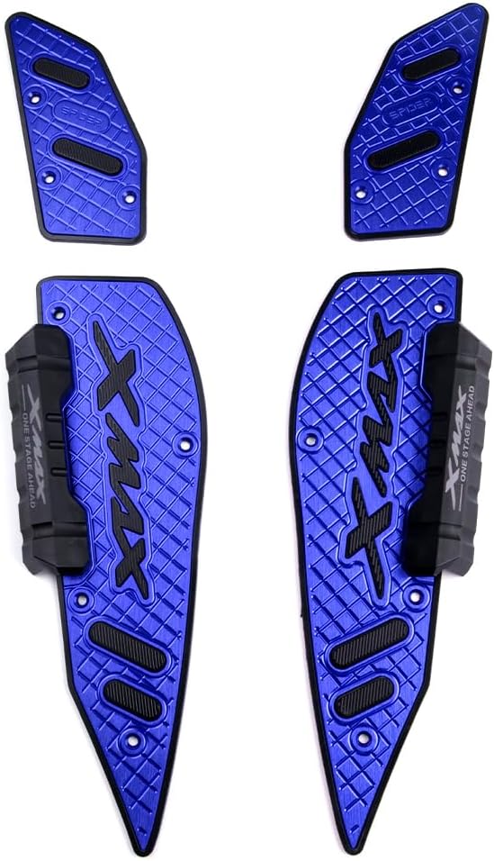 X-MAX Motorcycle Pedals Footpegs sidestand CNC Aluminum Alloy Front Footstep Foot Plate Footrest Pedal For YAMAHA X-MAX 300 2017-2024, Black