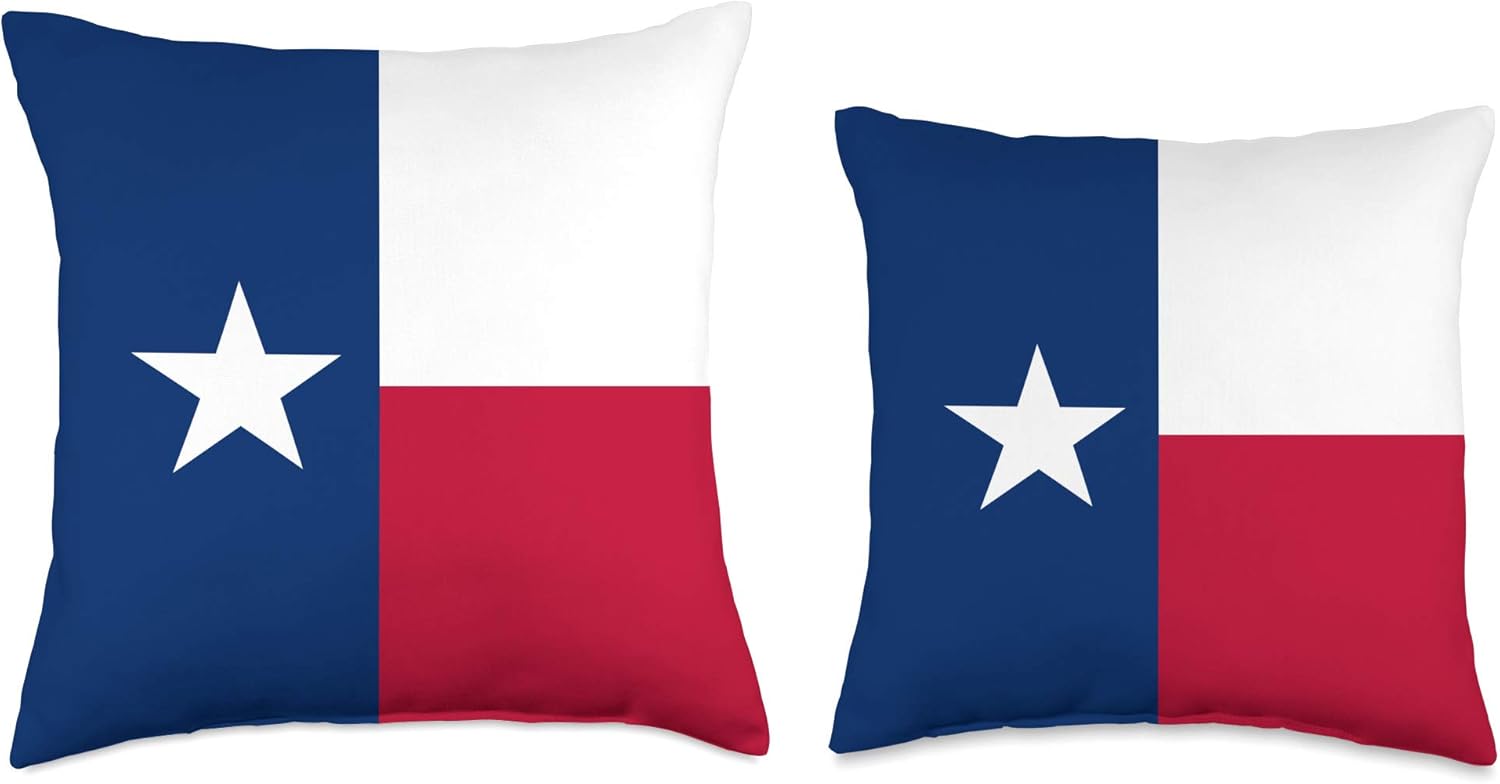 Texan Gift Idea Texan Flag Lone State Star Design Texas Flag Throw Pillow