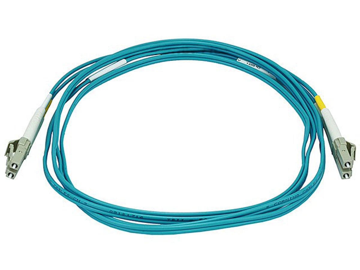 Monoprice 10Gb Fiber Optic Cable, LC/LC, Multi Mode, Duplex - 2 Meter (50/125 Type) - Aqua