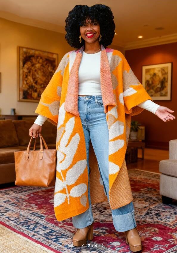 Image of Womens Knit Long Cardigan Sweaters Casual Chic Comfy Lightweight Loose Open Front Stylish Coat Outwear