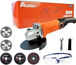 Esmerilhadeira Angular 850W 220V - 4.1/2" (115mm) para Corte e Desbaste com Lixadeira, 6 Velocidades Ajustáveis até 11000 RPM, Ferramenta Elétrica Profissional para Metal, Concreto e Madeira