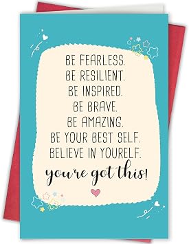 Funny Good Luck Card for Him Her, Poem Congratulation Card for Family Friends, New Job Card, Colleague Leaving Work Card, New Adventure Card, Youre Got This!