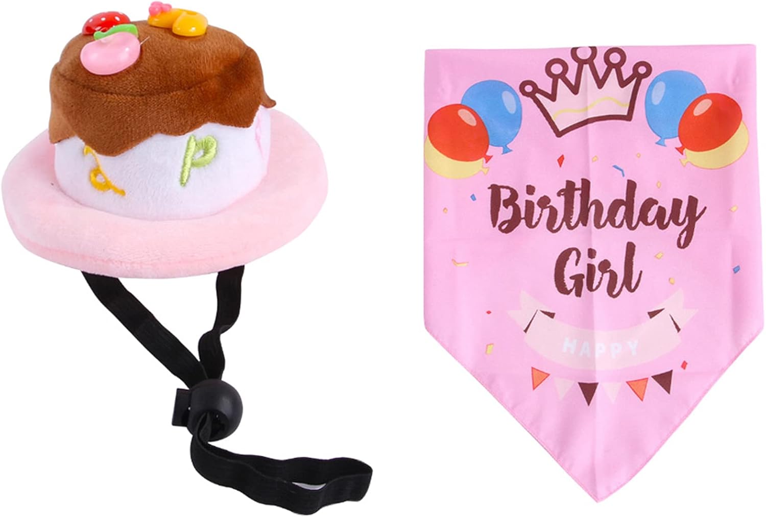 犬 猫 バースデーハット 誕生日 記念日 ケーキ模様の帽子 バンダナ セット ペット用 パーティーコスプレ ペット用品 おしゃれ お誕生日プレゼント 大人気の ピンク ペット用誕生日グッズ 写真撮影 お祝い かわいい 中型犬 小型