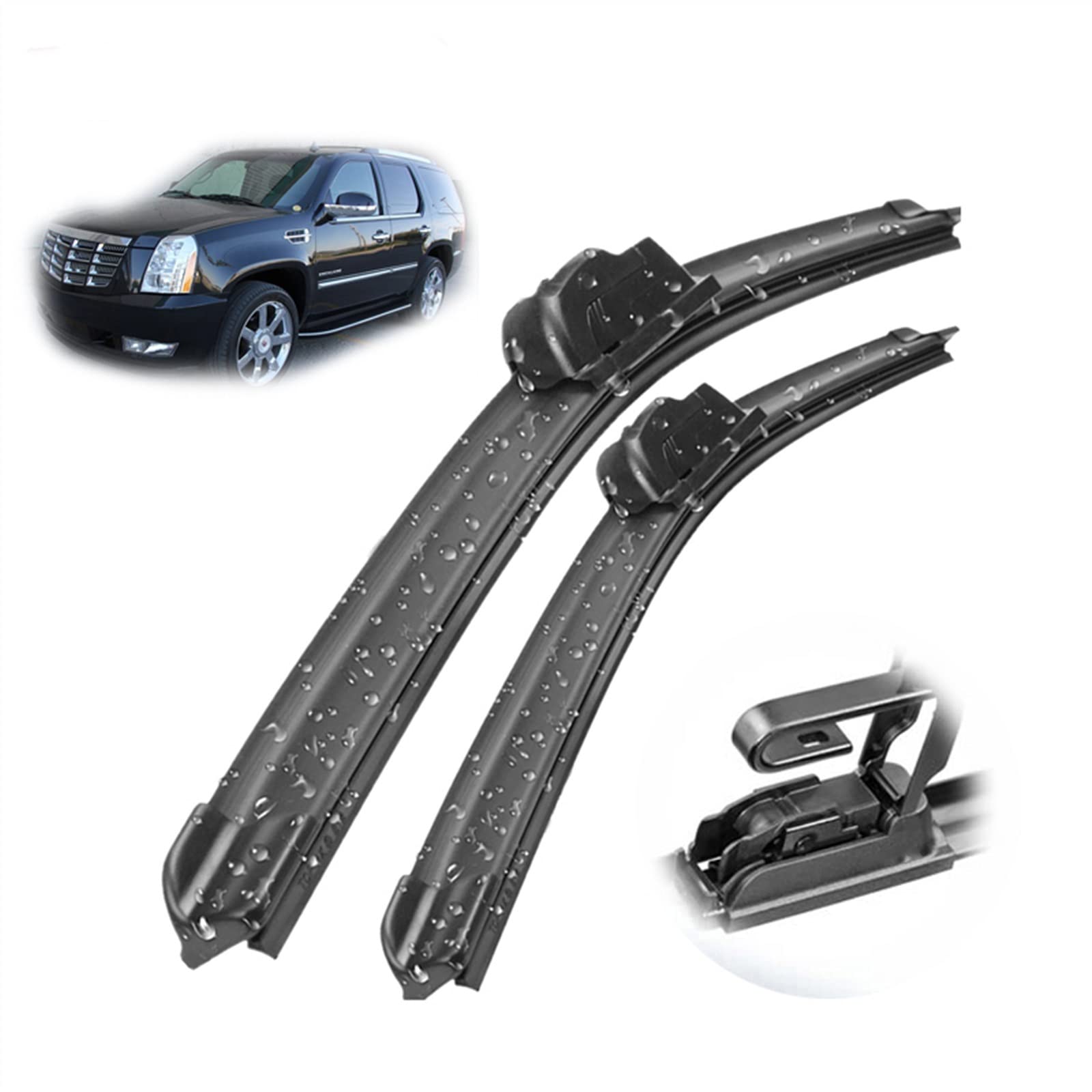 Auto Tergicristallo 22 "+ 22" LHD Anteriore Tergicristallo Spazzole Auto Parabrezza Parabrezza Finestra Anteriore Tergicristallo Per Cadillac Per Escalade 2009-2014