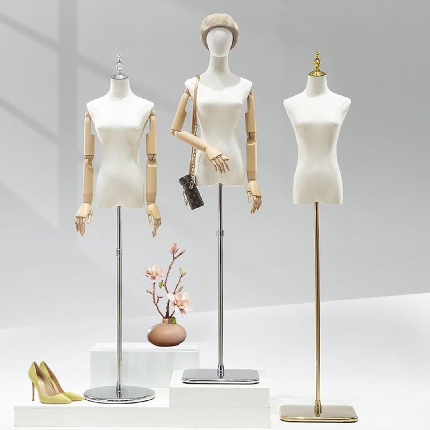 Vskd マネキン トルソー レディース 取り外し可能 ヘッド アーム