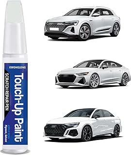 Glacier White Metallic LS9R/2Y Touch Up Paint For Audi 2016-2024 A4/A6, 2018-2024 Q5/Q8, 2-in-1 Chips and Nicks Scratch Repair Pen