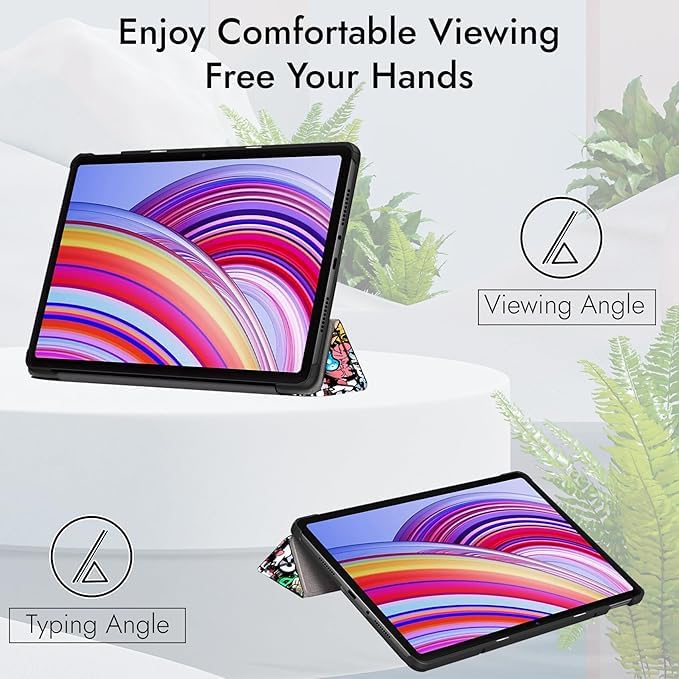 Image of ProElite Case Cover for Xiaomi Redmi Pad 2 11 inch Cover, Transparent Flip Case for Xiaomi Redmi Pad 2 11 inch Case Cover with Pen Holder, Hippy