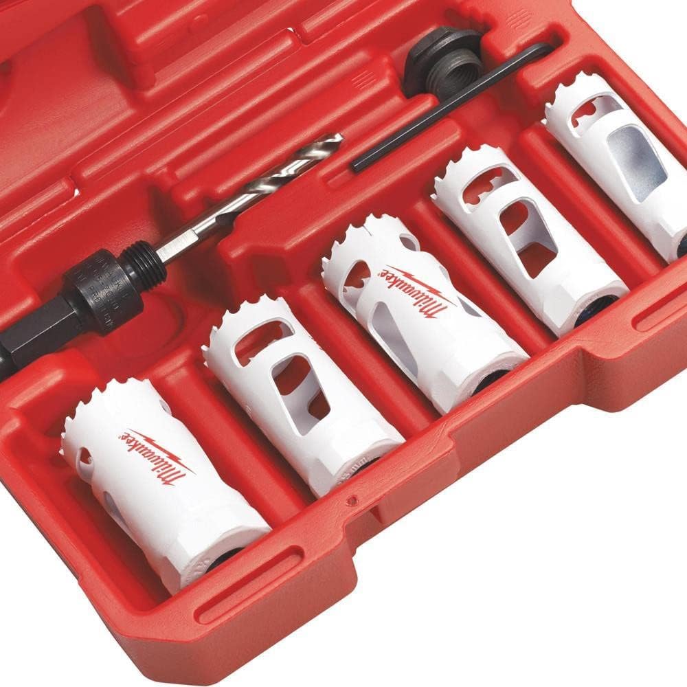 Milwaukee 49-22-4083 49224083-Dolzer agujero sierras de corona bimetálicas, juego de 7 piezas, 0 W, 0 V
