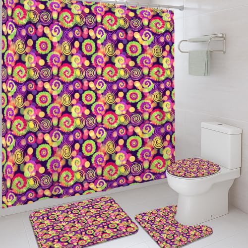 Rideau de douche 183x183 avec tapis lavable pour salle de bain