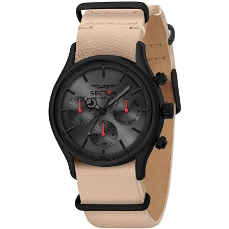 Sector No Limits Orologio da uomo, Collezione 660, movimento al quarzo,  multifunzione, in acciaio, PVD canna di fucile e cuoio - R3251517006 :  Amazon.it: Orologi