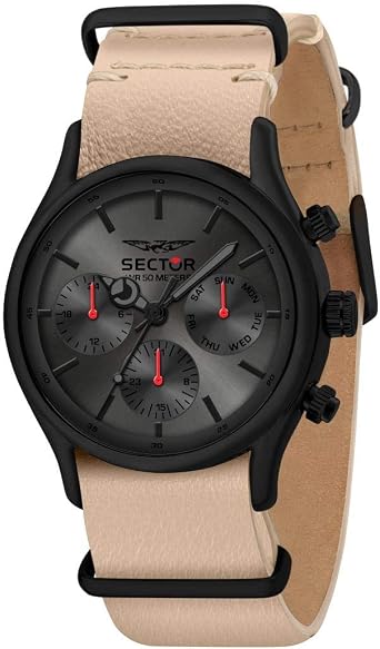 Sector No Limits Orologio da uomo, Collezione 660, movimento al quarzo,  multifunzione, in acciaio, PVD canna di fucile e cuoio - R3251517006 :  Amazon.it: Orologi