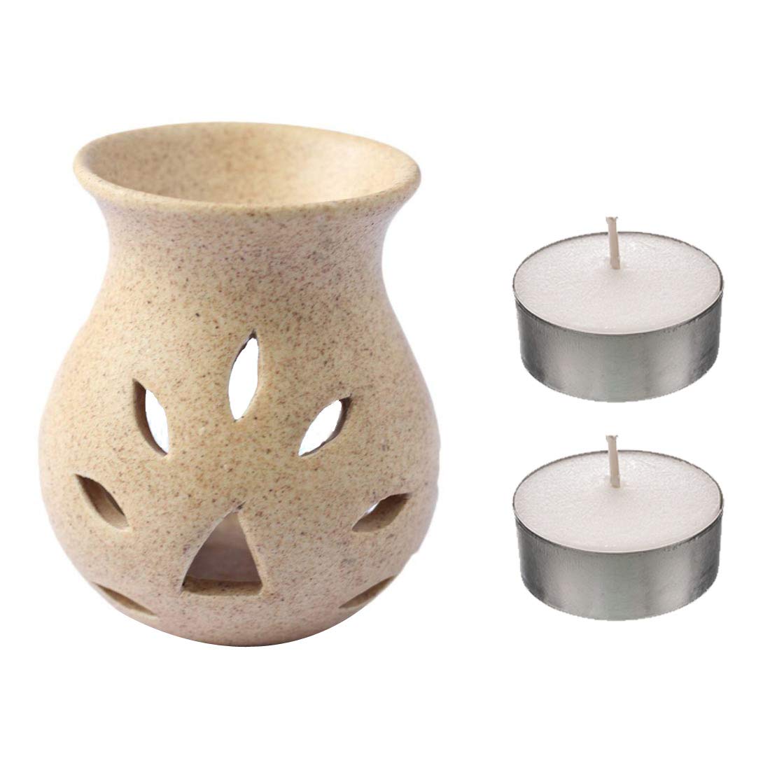 Luxantra Ceramic T-Light Aroma Diffuser with 2T-Light Free