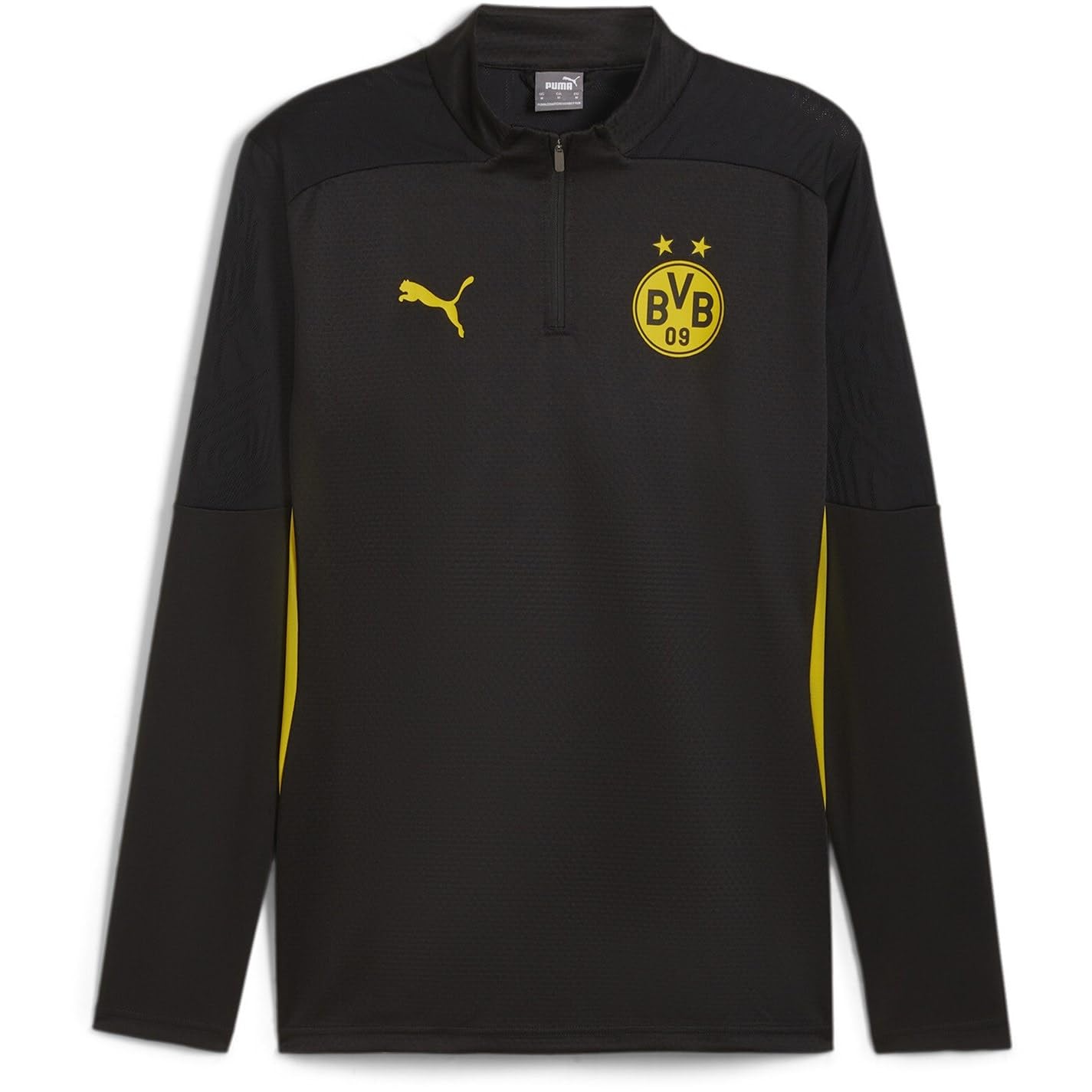 PUMA Mens Borussia Dortmund Quarter Zip Training Top Adults Black M