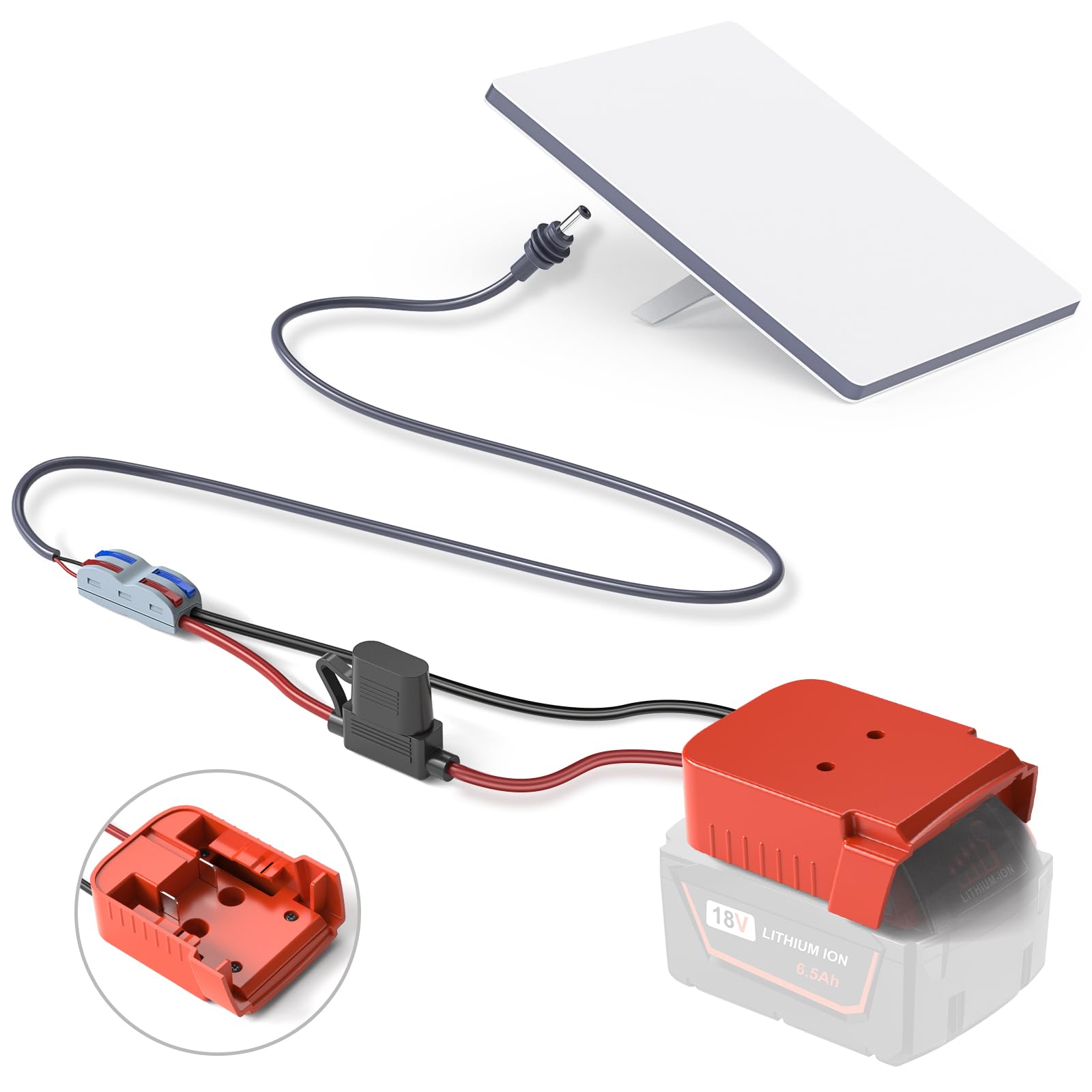 Starlink - Mini adattatore di alimentazione Starlink per batteria Milwaukee con cavo DC 2 m/6,5 ft Starlink