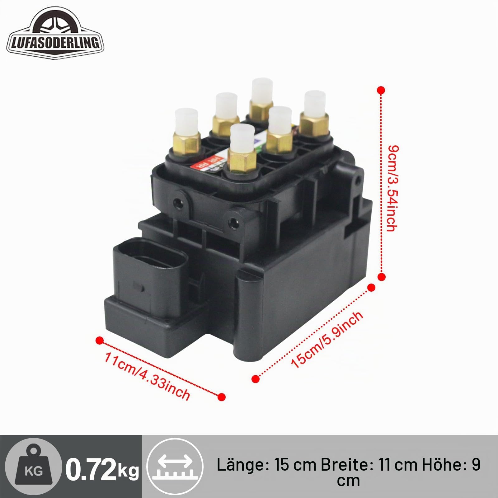 Luftfederung Ventilblock für Mercedes-Benz W164 W166 W251 GL320 GL350 ML250 ML63 CL550 S350 S400 S550 S600 R320 R350 ML350 W166 Ventilblock 2513200058 A2513200058 1643201204 2123200358