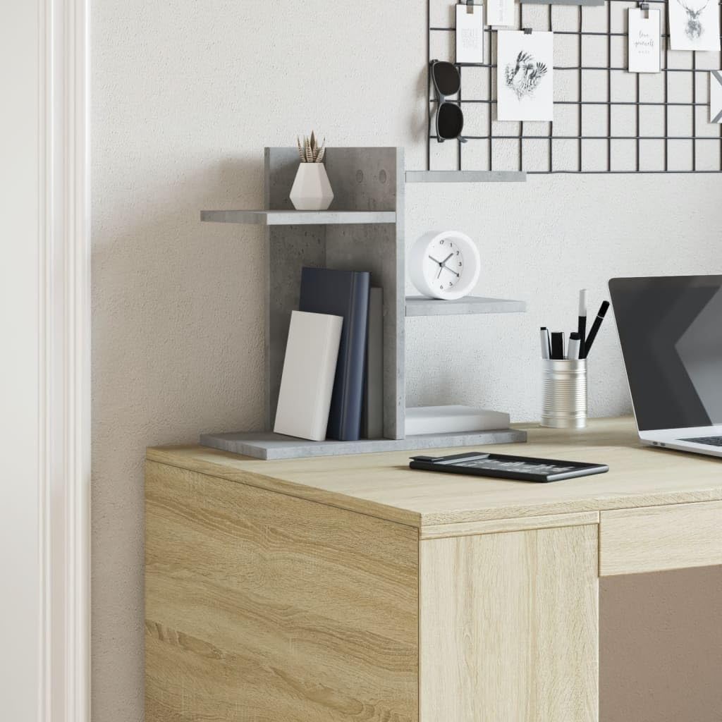 Mangloder Betongrauer Schreibtisch-Organizer 42x21,5x42 cm Holzwerkstoff Büroorganisation Dokumentenmappe Aktenmappe Briefablage Sortierer