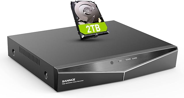 SANNCE DVR 16 Channel CCTV Camera Systems, 1080P Full HD 16CH DVR with Hard Drive 2TB, 5-in-1 Hybrid Digital Video Recorder, 2TB HDD for Security Camera System, Email Alert, APP Push