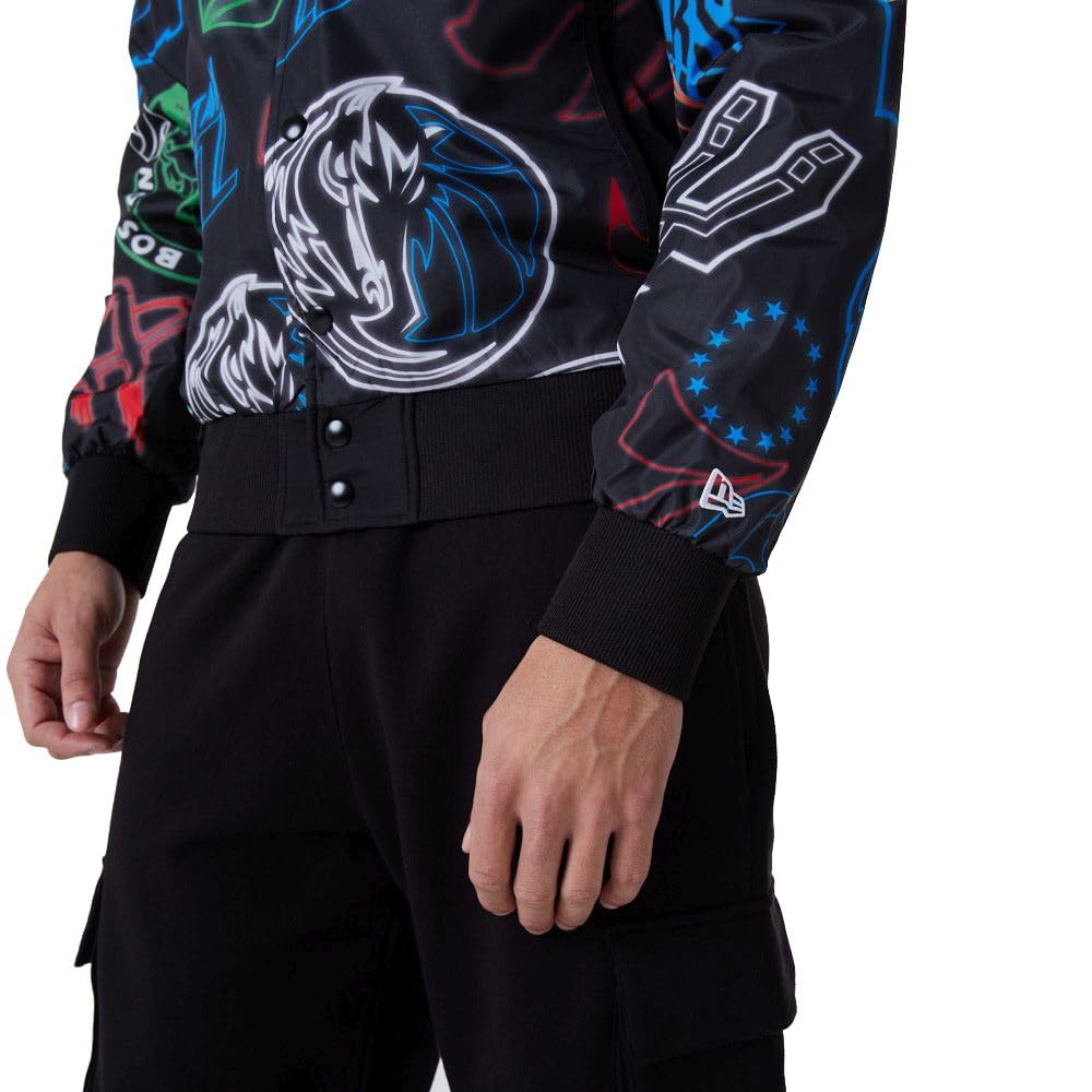 New Era Kurtka bomberka College - NBA All Over Neon Print