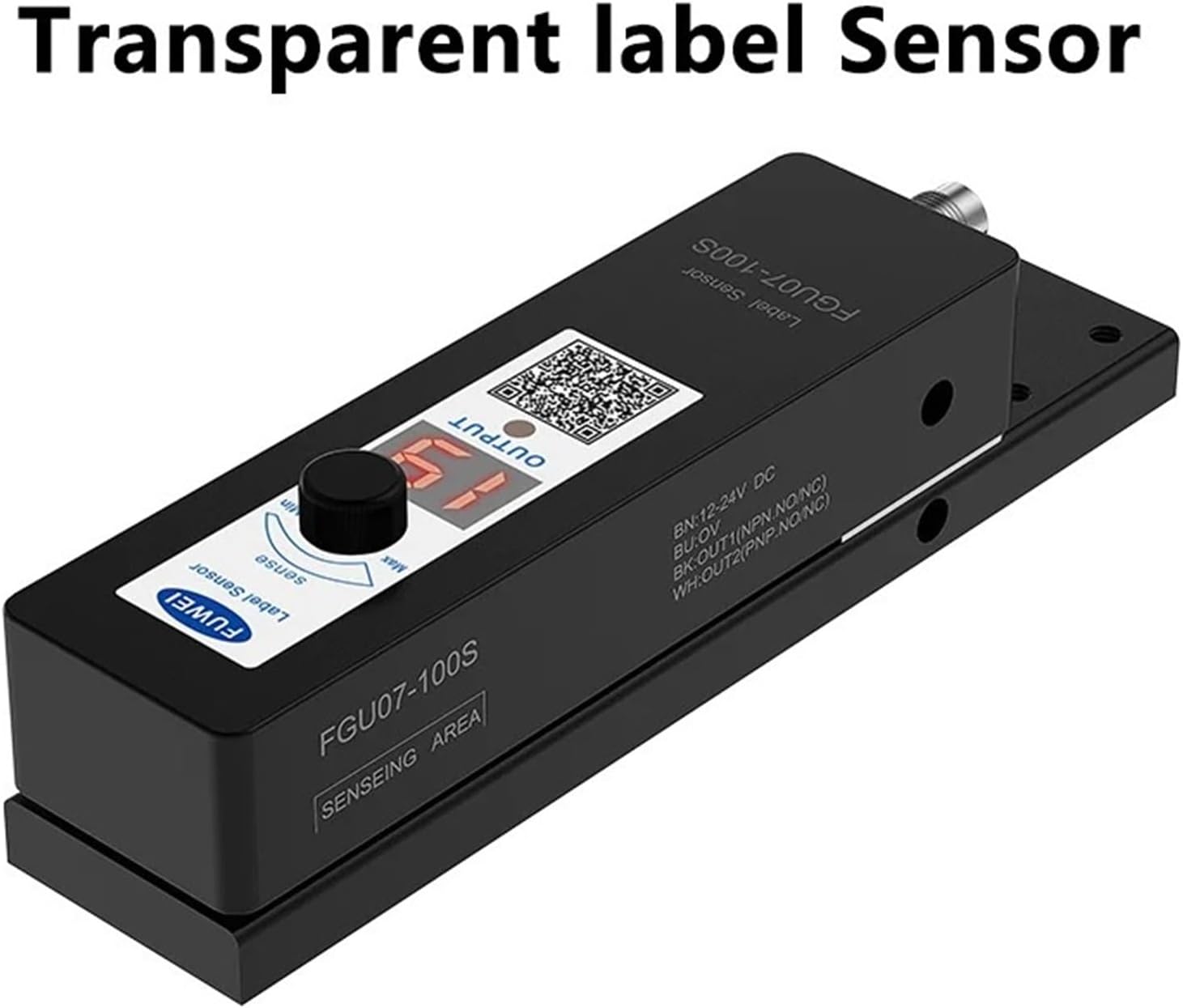 FGU07-100S Digital Display Manual Adjustment Automatic Labeling Machine Transparent Label Sensor