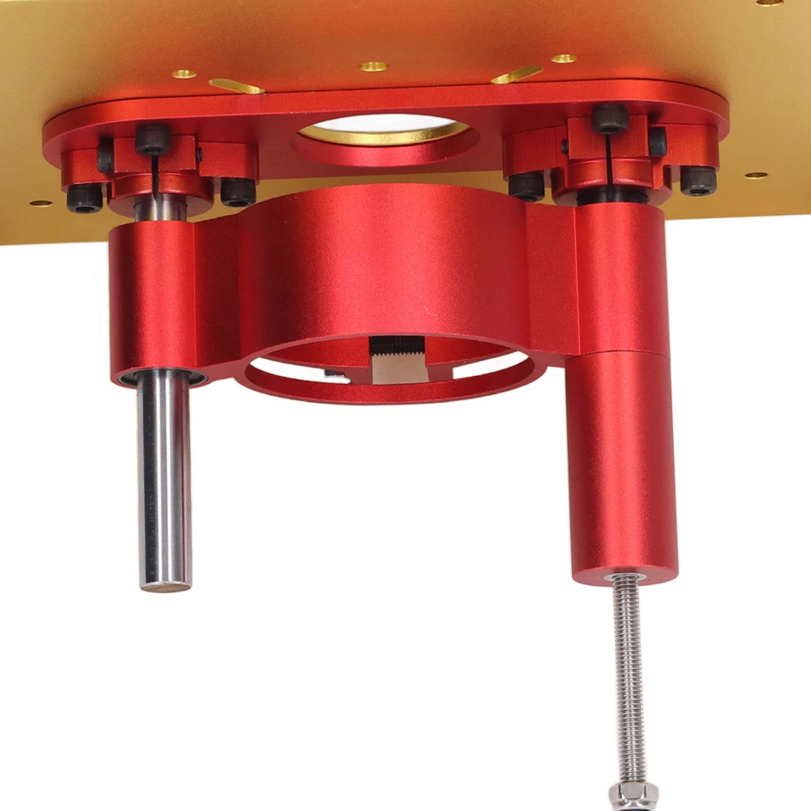 Kit de Base de Elevación de Carpintería, de Elevación de Enrutador de Aleación de Aluminio con Varilla de Soporte de Acero Inoxidable, de Manivela de Mano, para un Banco de