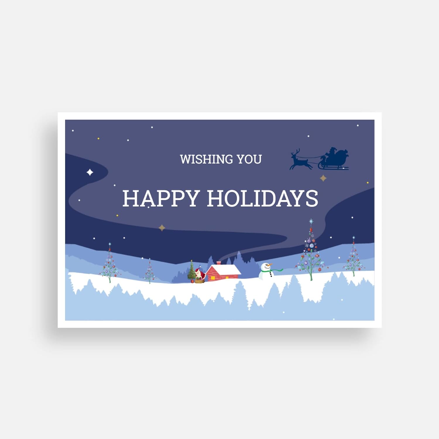 Mail Carrier Holiday Thank You Postcards Holiday Scene 50pcs 4x6 inches Includes White Envelopes Leave A Little Thank You After Receiving A Gift From A Customer On Your Route