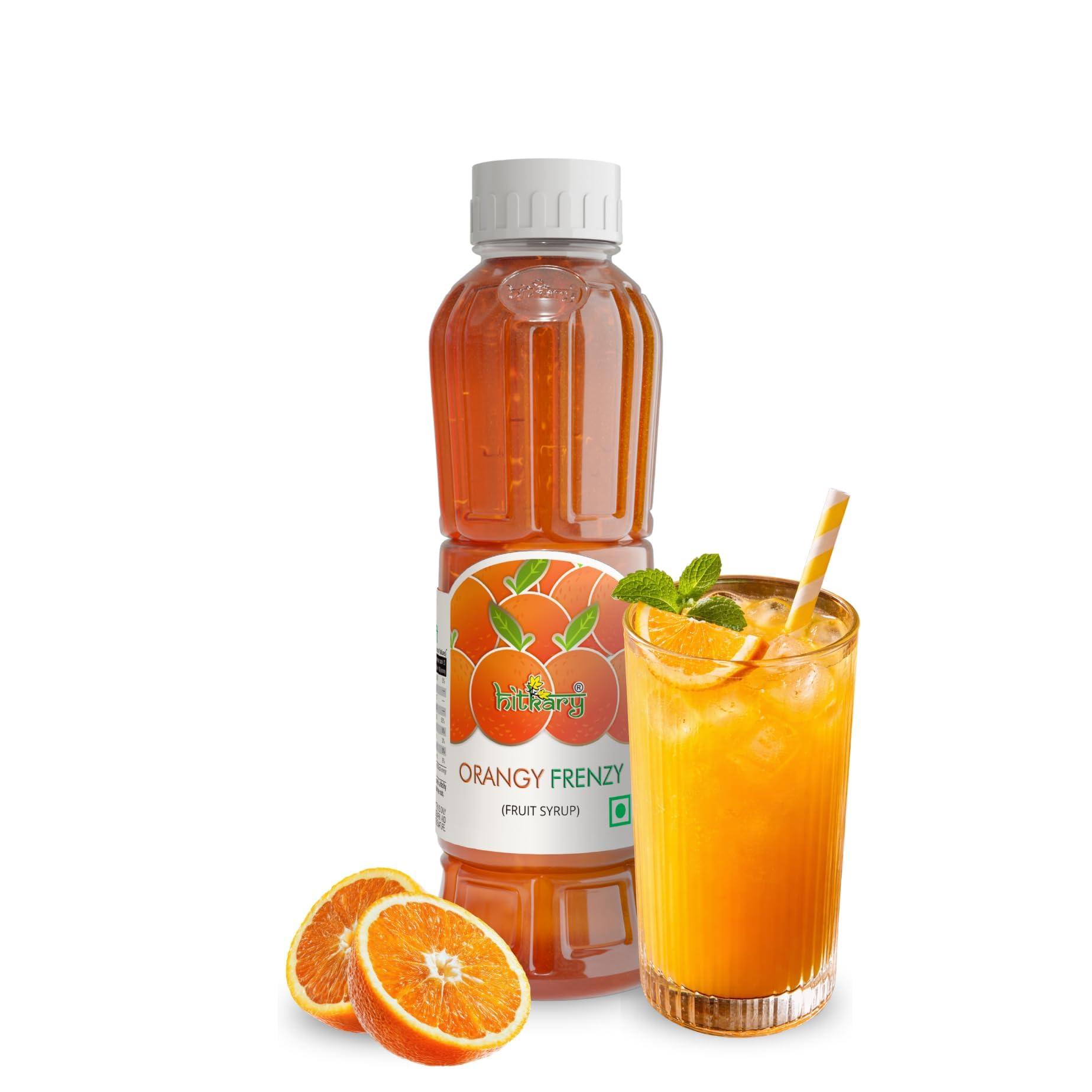 Hitkary Orange Syrup 700 ml | Tangy Orange Drink Concentrate