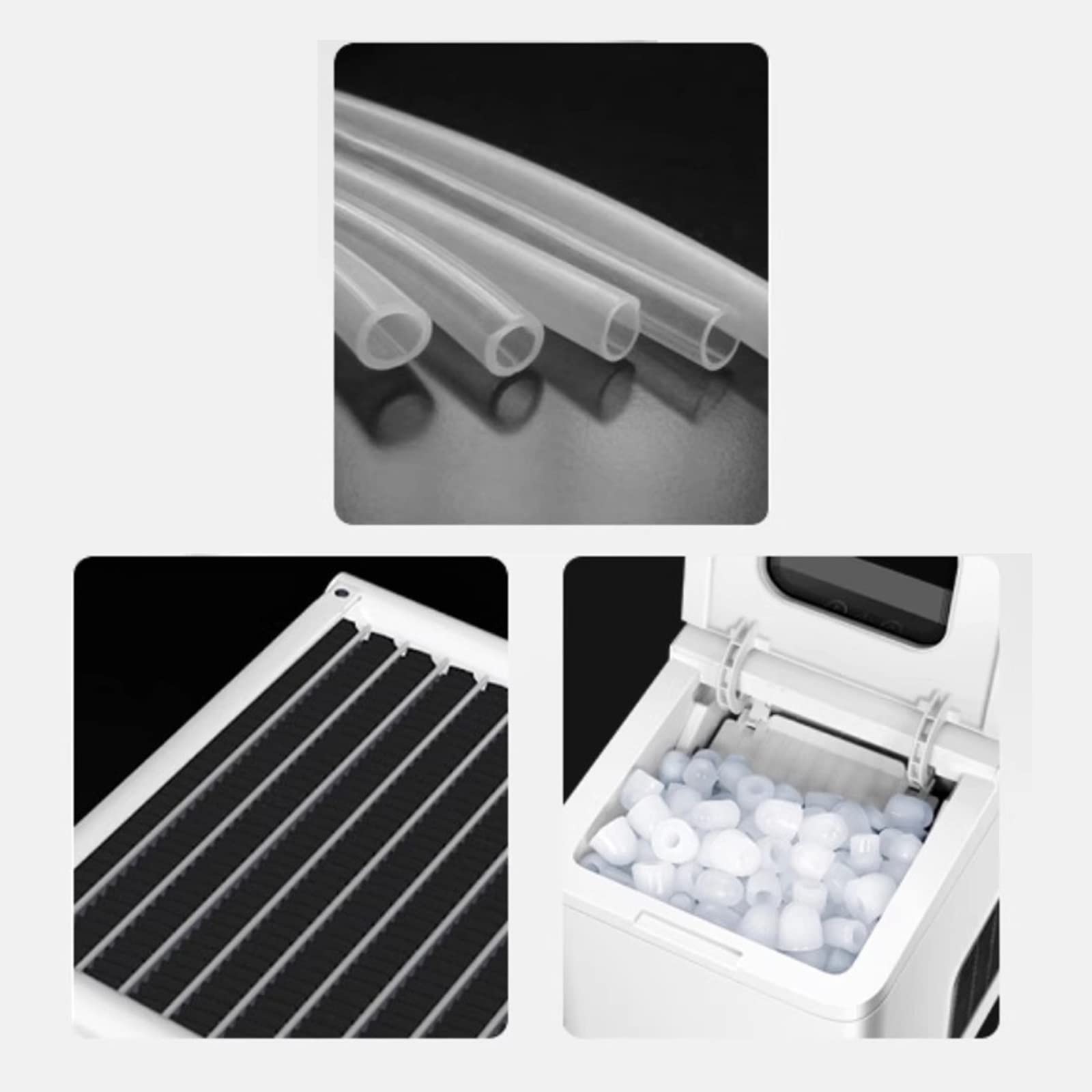 Máquina para fabricar hielo sobre encimera Máquina de cubitos de hielo for restaurante frío, máquina de hielo comercial, máquina de hielo, tienda de té de la leche comercial Máquina de hielo eléctrica
