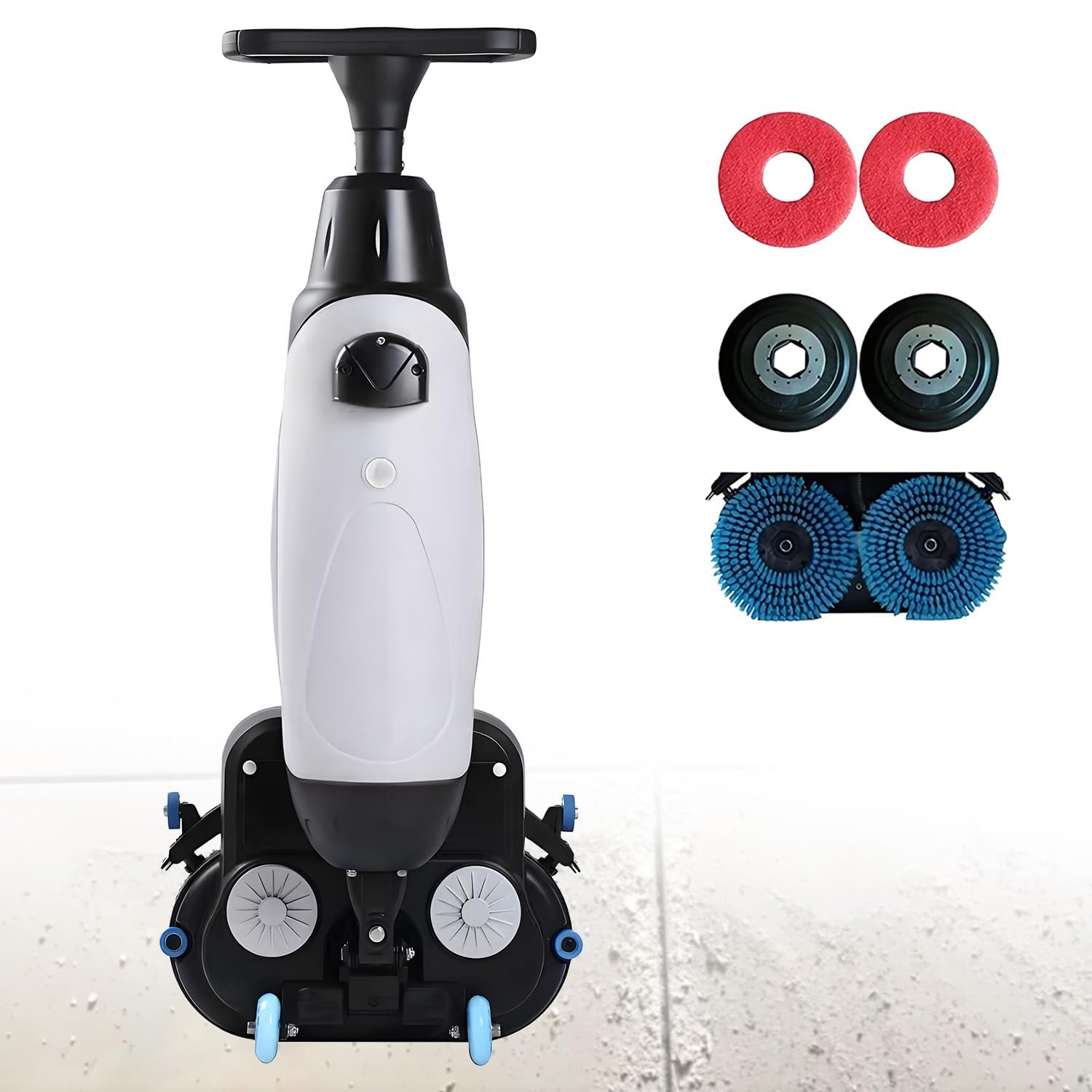 GLBMXDD Portable Commercial Floor Scrubber - Mini Floor Machine for Efficient Cleaning,with 43 cm Cleaning Track Cordless Scrubber, for restaurants, garages or gyms