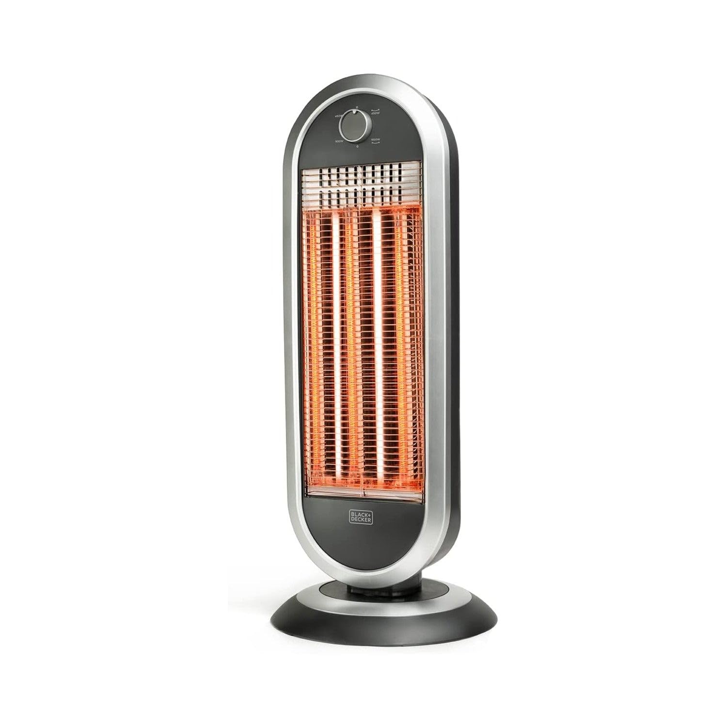 Avilia Estufa de carbono 900 W con oscilación, 2 velocidades, termostato ajustable y sistema antivuelco