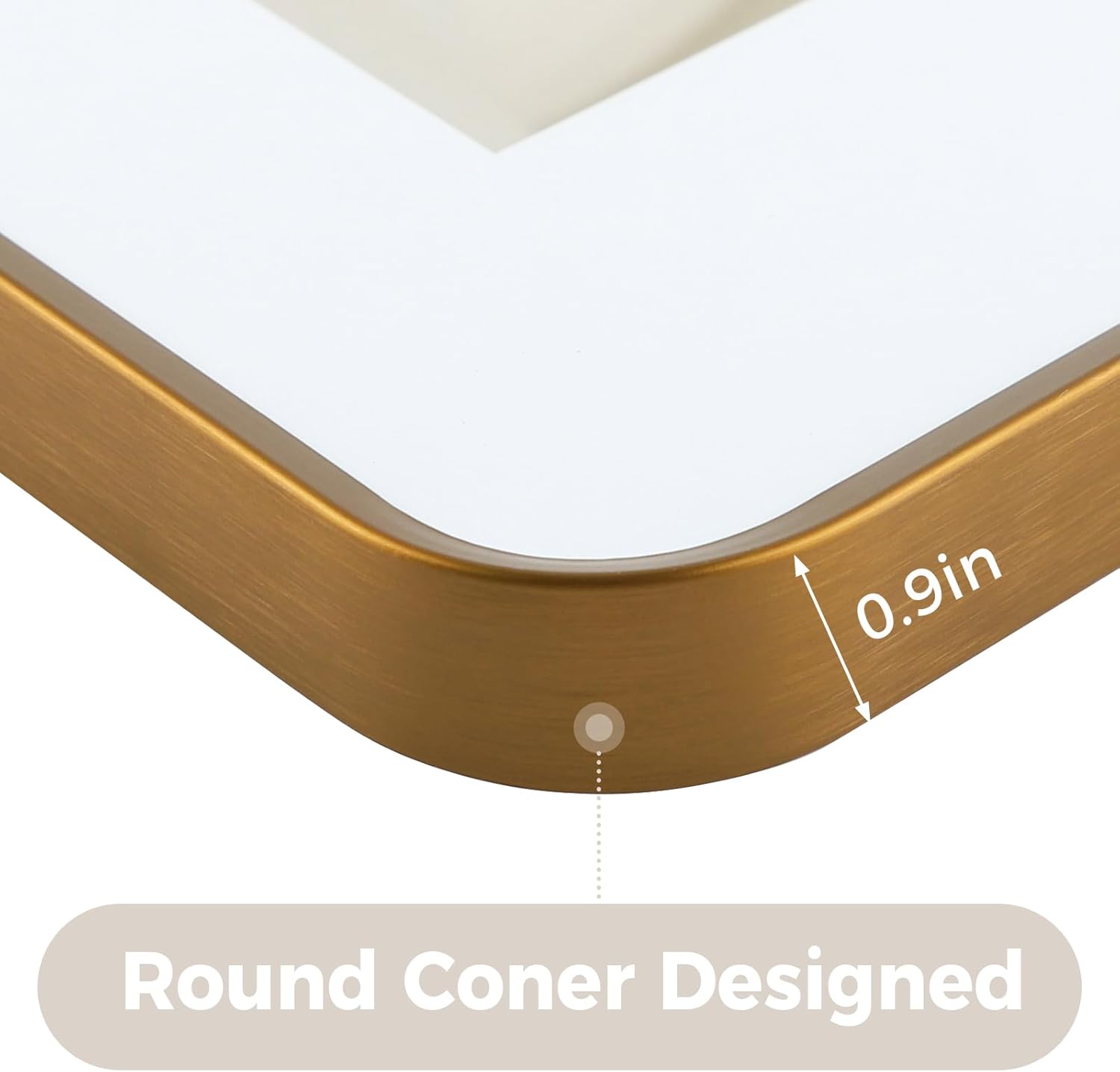 Golden State Art 16x20 Aluminum Picture Frame Bronze - With Round Corners - With Mat for 11x14 Photo or Without Mat for 16 x 20 Photo - Real Glass - Matte Design - Home Decor for Wall Display