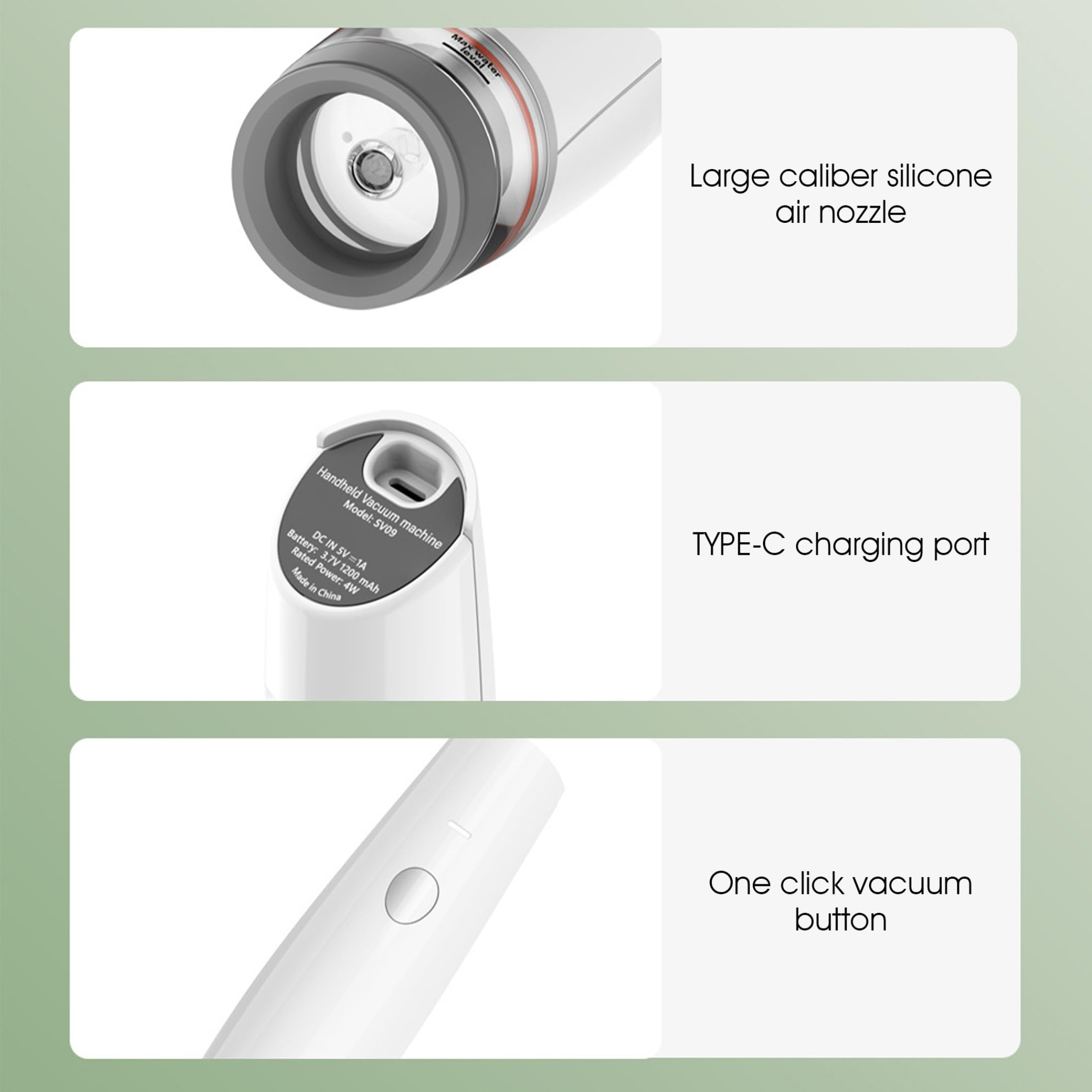 Scelleuse portable rechargeable blanche avec 15 petits et 15 grands sacs réutilisables, machine compacte à sceller les aliments pour la cuisine, préparation des repas