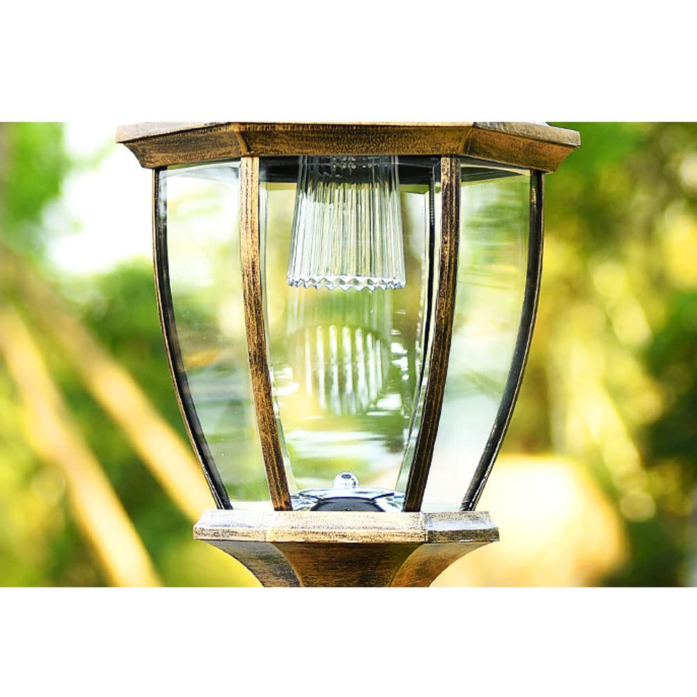 Solarne lampy uliczne Lampa zewnętrzna, wodoodporne światło o wysokim słupie Europejska wiktoriańska willa z korytarzami Światło krajobrazowe Antykorozyjna oprawa oświetleniowa Park Patio Lampa słupko