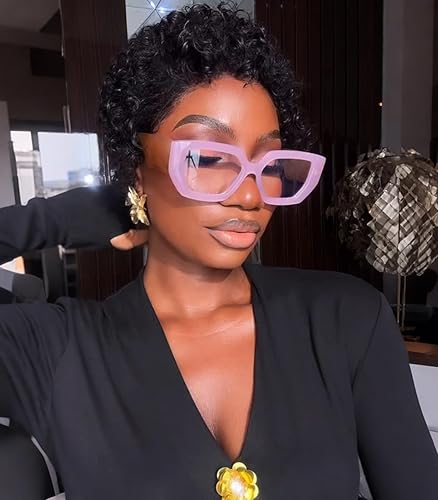 Miniatura 2 de AIEYEZO Gafas de luz azul con marco grueso para hombres y mujeres, gafas cuadradas de moda para computadora, antifatiga ocular y previenen el dolor