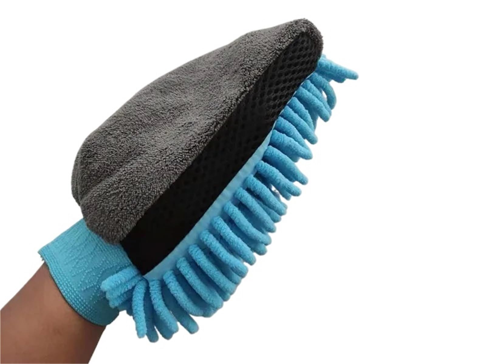 Weqyfdc White Car Wash Mitt Waterproof Car Wash Microfiber Gloves Thick Cleaning Mitt Wax Detailing Brush Double-Faced Glove
