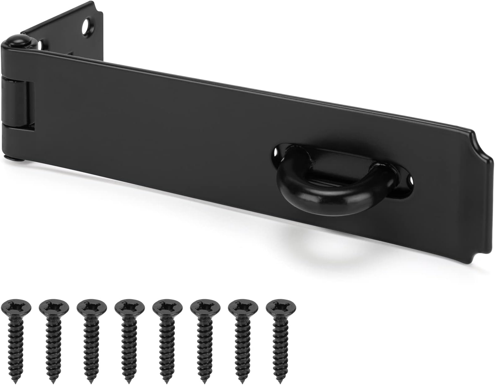 QCAA Extra Heavy Duty Concealed Safety Hasp, Flexible Link, With Hardened Staple, 9" Triple Flexible, Zinc Plated, 1 Pack, Made In Taiwan, Hasps - Canada - View #7