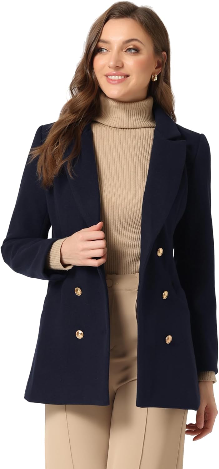Allegra K Peacoat with Belt