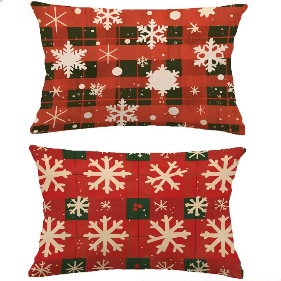 Coussin de jardin imperméable et déperlant aspect lin rouge 40x70