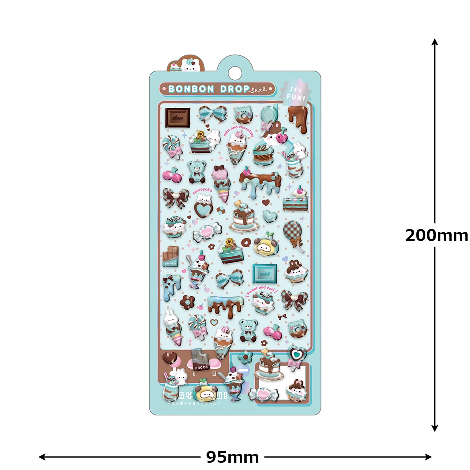 Amazon.co.jp: クーリア シール ボンボンドロップシール ちょこみん