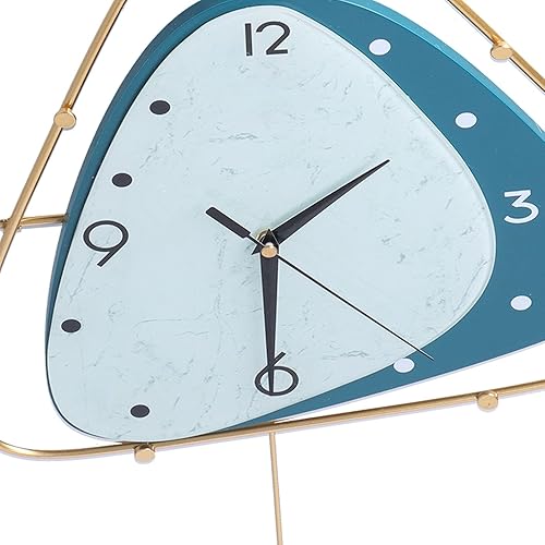 Miniatura 2 de Elegant Wall Clock with Pendulum Modern Nordic Light Luxury Clock Silent Thick Metal Hands Accurate Timing Nordic Style Fashion Deer Head Wall Clock